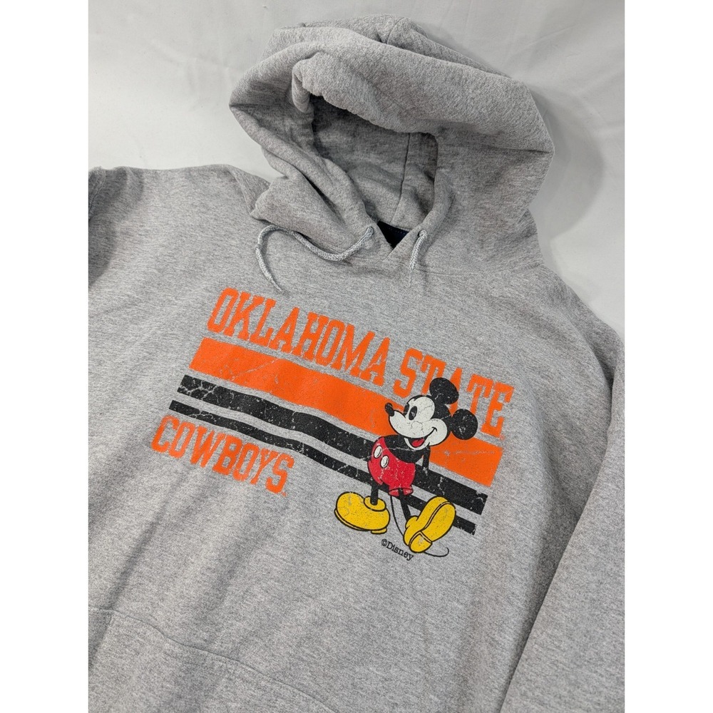 Disney Oklahoma State NCAA Blue 84 Pullover Hoodie Sweatshirt Mens  XL Gray